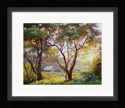 Framed Burnished Landscape Print