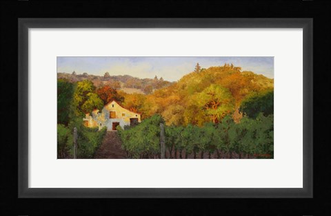 Framed Ochre Hillside Print