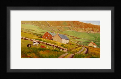 Framed Stones Throw To The Sea Print