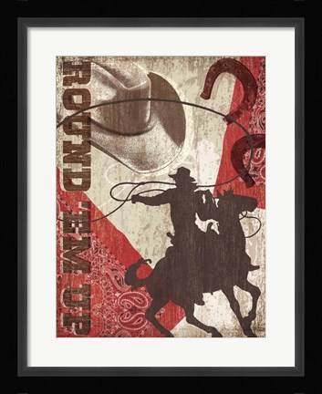Framed Round 'Em Up Print