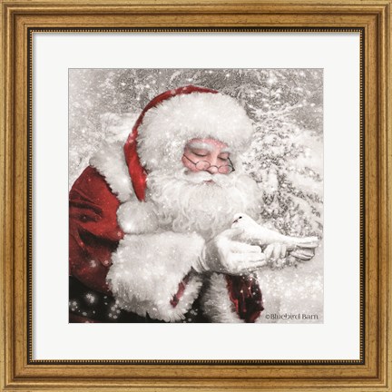 Framed Santa&#39;s Little Friend Print