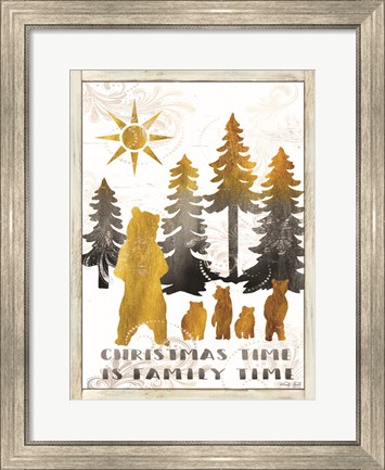 Framed Christmas Time is Family Time Print