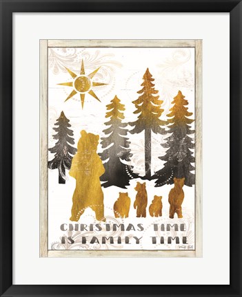 Framed Christmas Time is Family Time Print