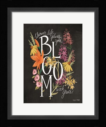 Framed Bloom with Grace Print