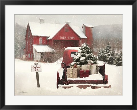 Framed Tree Farm Christmas Print