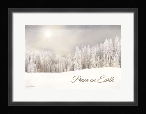 Framed Lava Mountain Snow Storm Print