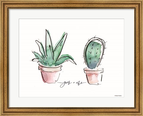 Framed You and Me Cactus Print