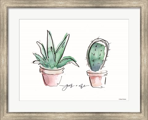 Framed You and Me Cactus Print