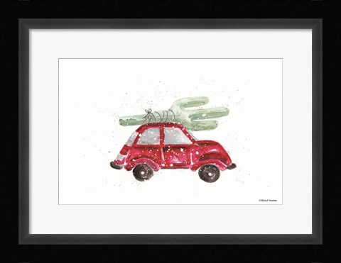 Framed Home for Christmas Cactus Print