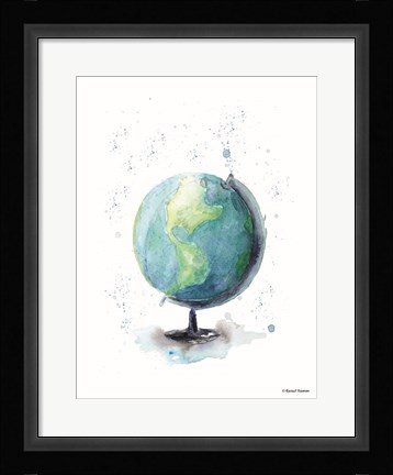 Framed Globe Print