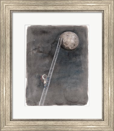 Framed Ladder to the Moon Print