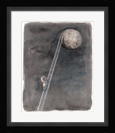 Framed Ladder to the Moon Print