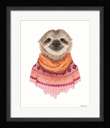 Framed Sloth in a Sweater Print