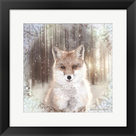 Framed Enchanted Winter Fox Print