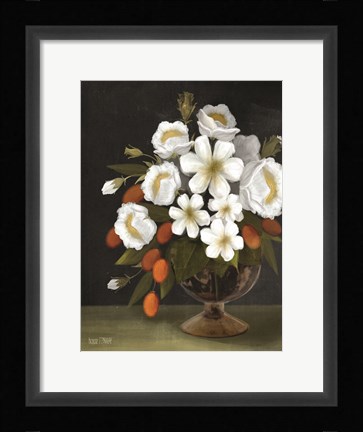 Framed Kumquats and Blooms Print