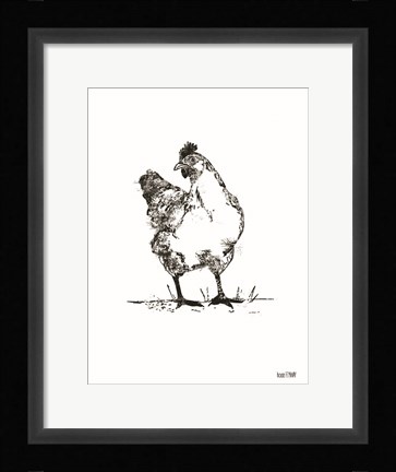 Framed Farmhouse Chicken Print