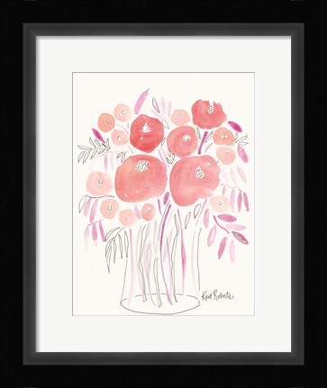 Framed Guava Blooms and Bubblegum Leaves Print