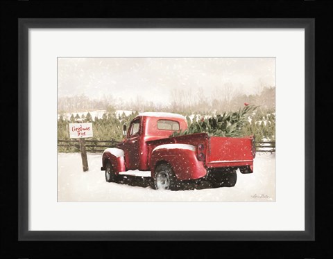 Framed Christmas Tree Pick Print