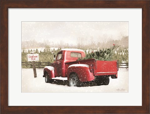 Framed Christmas Tree Pick Print