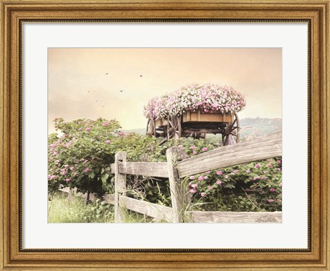 Framed Flower Wagon Print
