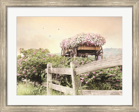 Framed Flower Wagon Print
