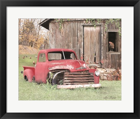 Framed Red and Rusty I Print