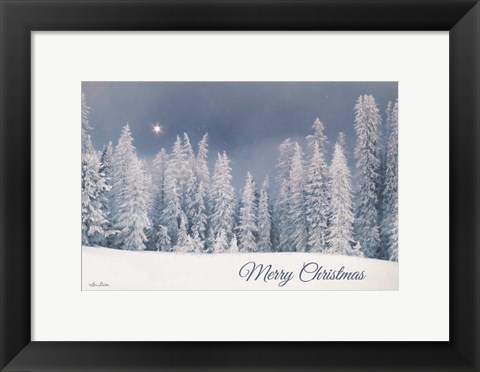 Framed Lava Mountain Merry Christmas Print