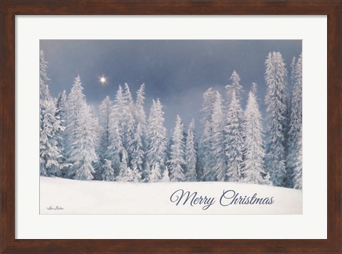 Framed Lava Mountain Merry Christmas Print