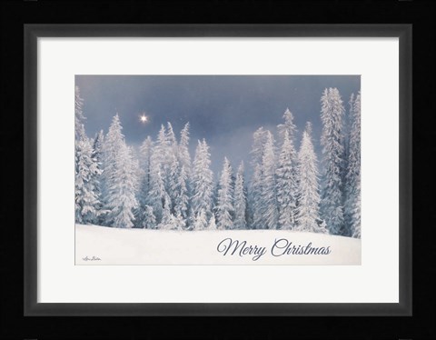 Framed Lava Mountain Merry Christmas Print