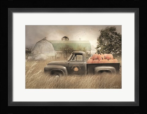 Framed Happy Harvest Truck Print