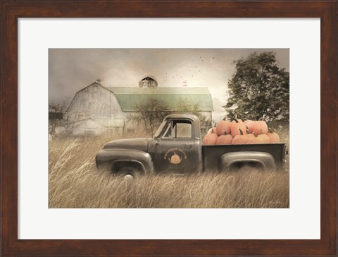 Framed Happy Harvest Truck Print