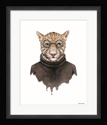 Framed Jaguar as Steve Jobs Print