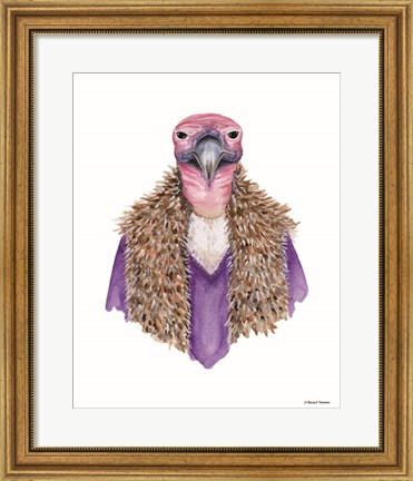 Framed Vulture in a Vest Print