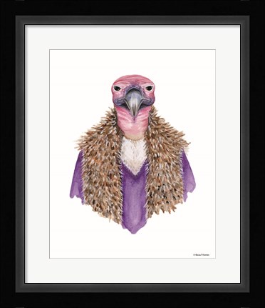 Framed Vulture in a Vest Print