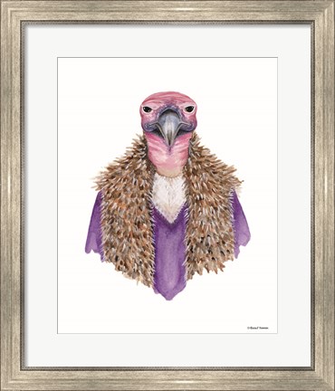 Framed Vulture in a Vest Print