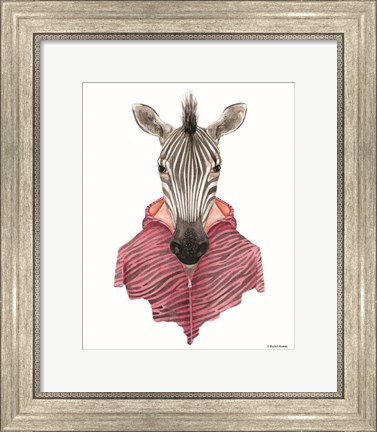 Framed Zebra in a Zipup Print