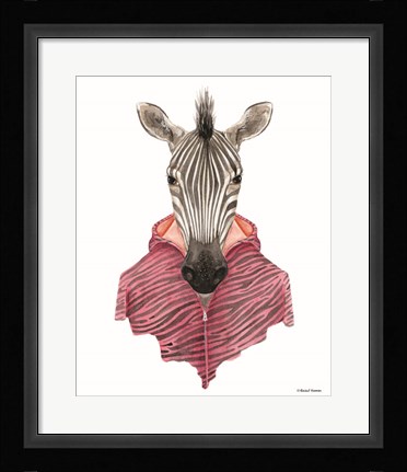 Framed Zebra in a Zipup Print