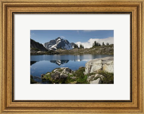 Framed Whatcom Peak Reflected In Tapto Lake, North Cascades National Park Print