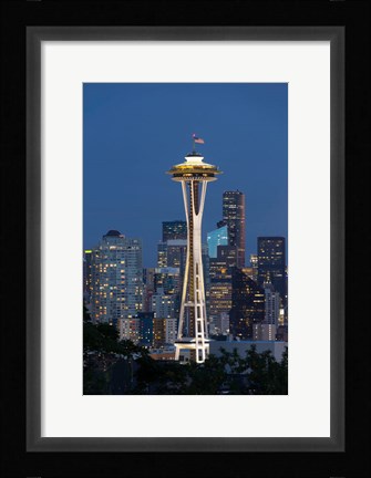 Framed Washington State, Seattle Space Needle Print
