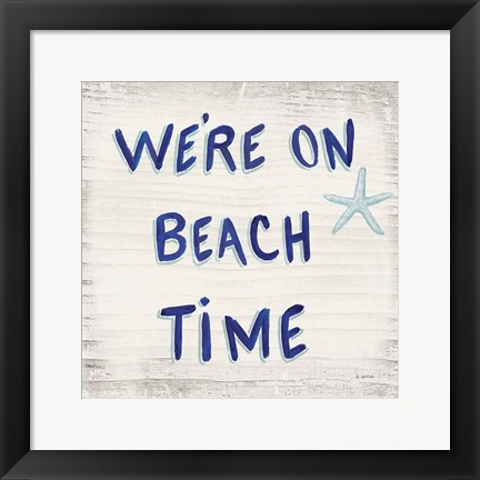 Framed Beach Time VI Sq Print