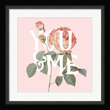 Framed Botanical Pink Rose II You Print