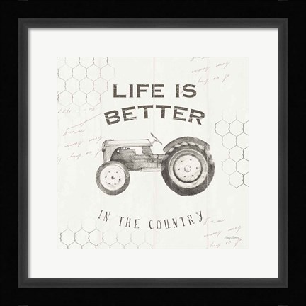 Framed Life at Home II on Chicken Wire Background Print