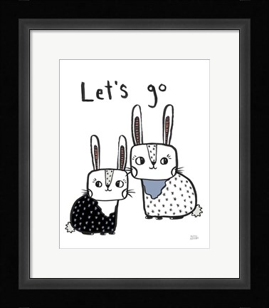 Framed Scandy Baby Gray V Print