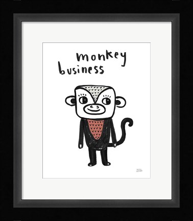 Framed Scandy Baby Gray II Print