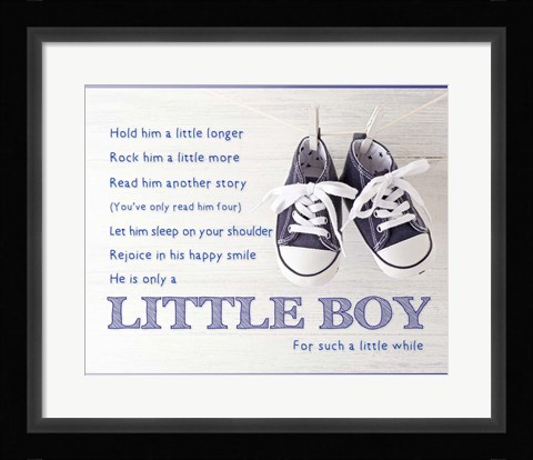 Framed Little Boy Poem Print
