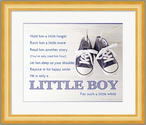 Framed Little Boy Poem Print