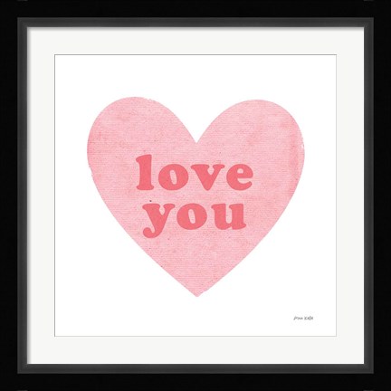 Framed Love Heart Print