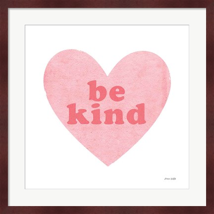 Framed Be Kind Heart Print