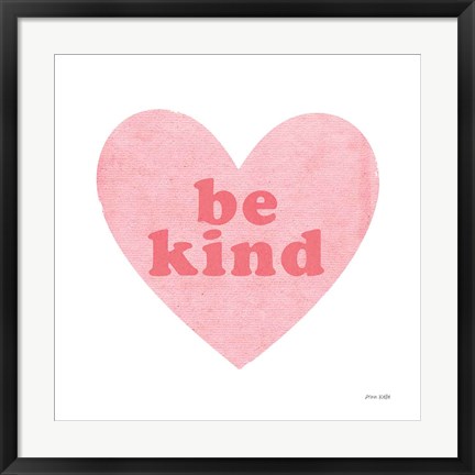 Framed Be Kind Heart Print