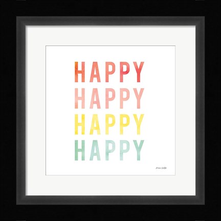 Framed Happy Happy Print